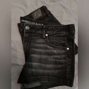 Black American Eagle Jean Shorts